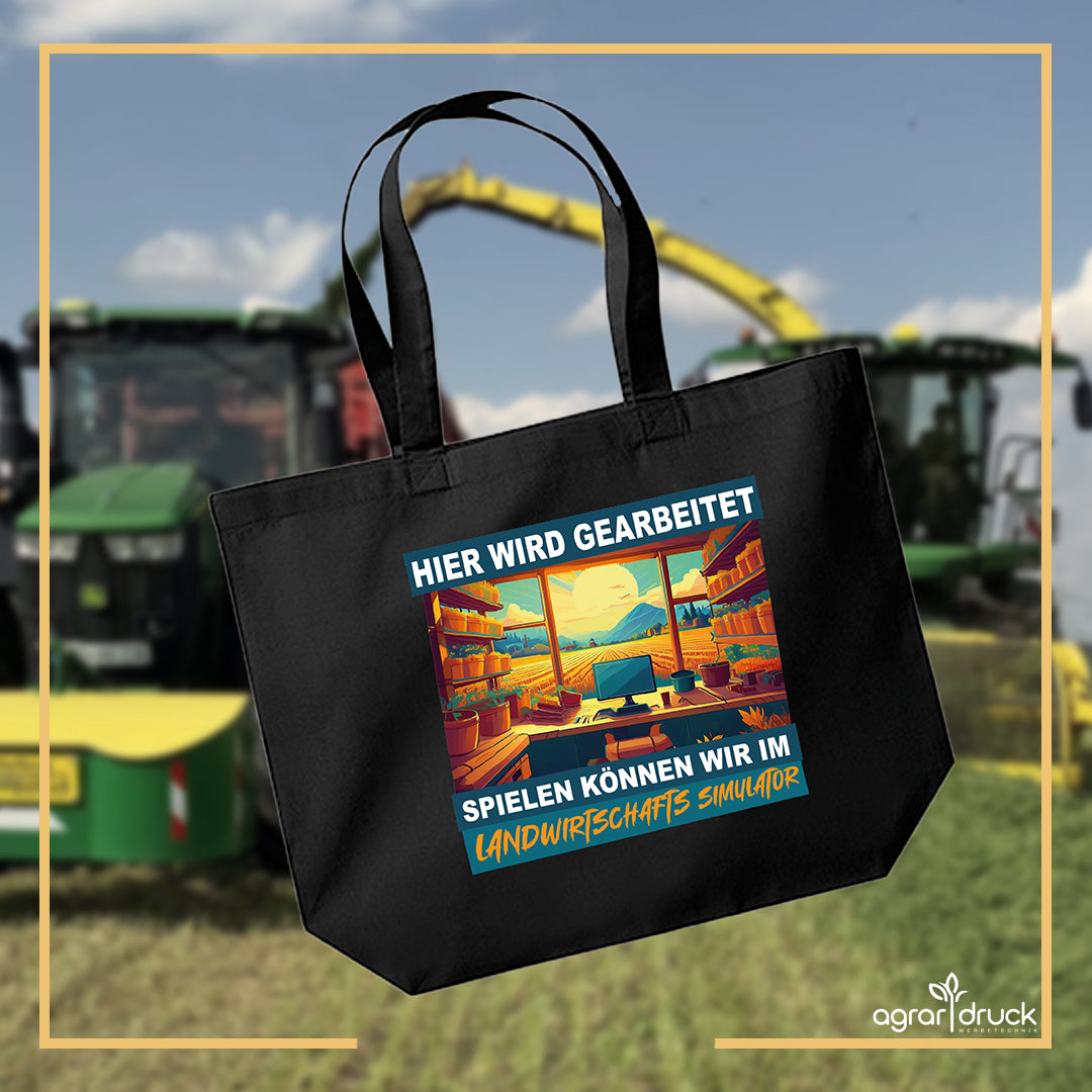 Hier wird gearbeitet Einkaufstasche